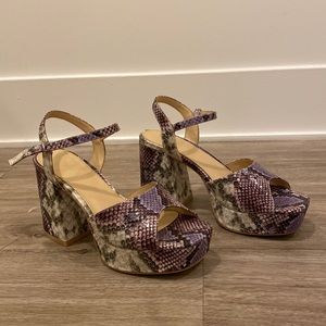 Urban Outfitters Faux Snake Skin Heels